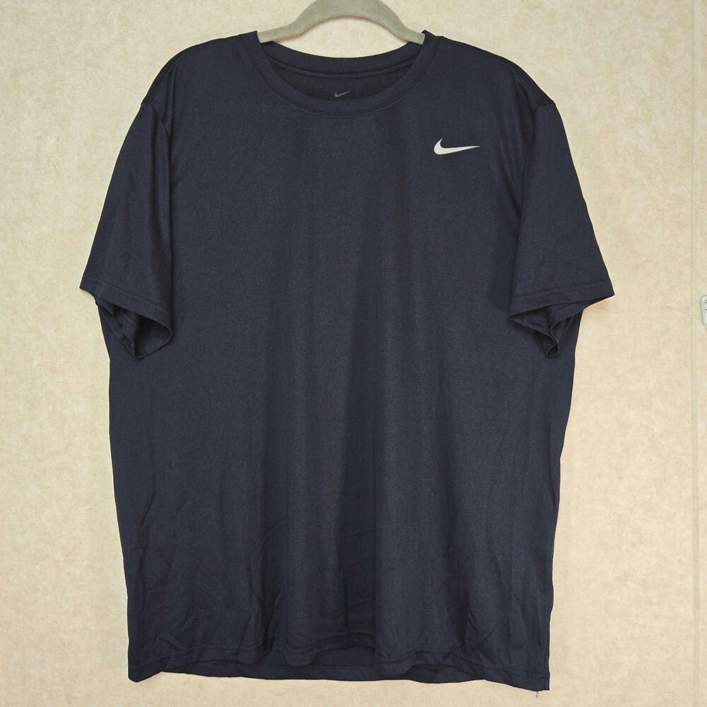 Nike The Nike Tee Mens XL Black Dri-FIT Short Sleeve Athletic Workout Shirt